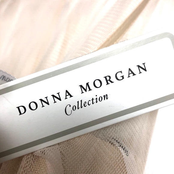 NWT Donna Morgan Prom Wedding Pageant Almond gown - Picture 5 of 8